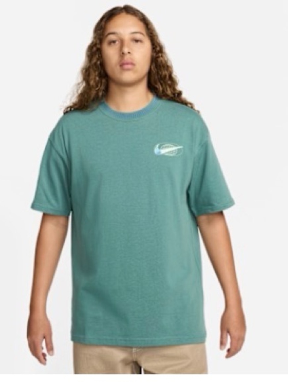 Nike Men's Teal Short-Sleeve Graphic T-Shirt